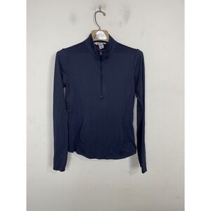 Tommy Bahama Womens Shirt Small Blue Preppy Golf 1/4 Zip Country Club